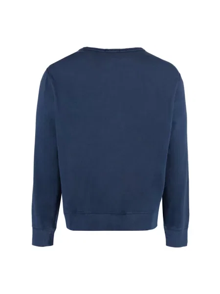 Lekka bluza Ralph Lauren z długim rękawem z okrągłym dekoltem niebieska