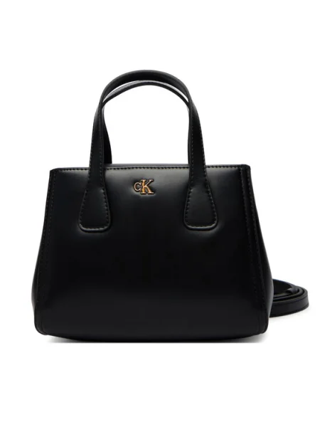 Geantă Calvin Klein Ck Mini Tote Crossbody negru
