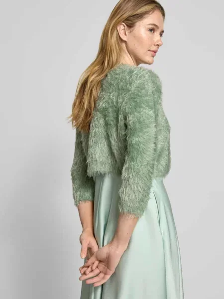 Bolero ze sztucznego futra z domieszką V.m. zielone