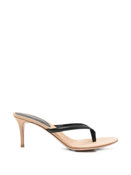 Sandale Gianvito Rossi din piele cu bretele negru