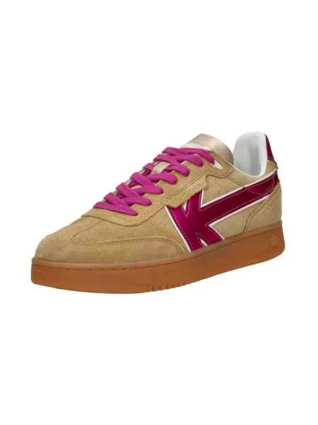 Sneakersy Kaotiko skórzane beżowe