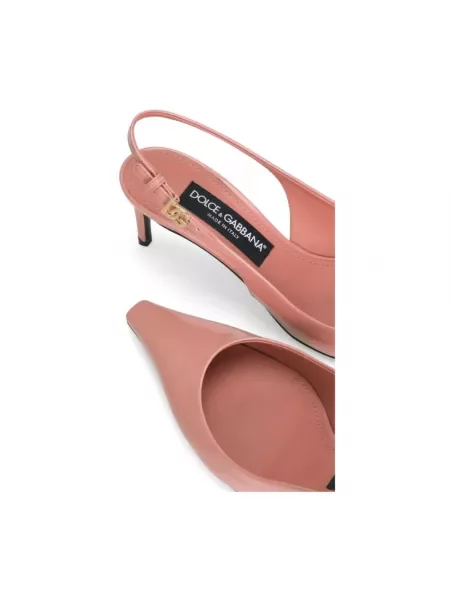 Czółenka Dolce And Gabbana skórzana różowa