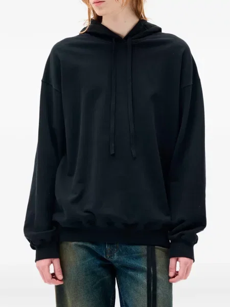 Hanorac cu glugă Ann Demeulemeester cu imagine negru