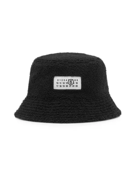 Czapka Mm6 Maison Margiela skórzana czarna