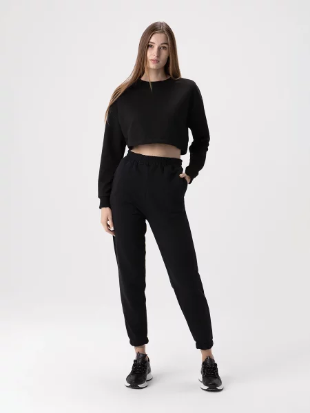 Світшот LAWA бавовна/поліестер/спандекс чорний