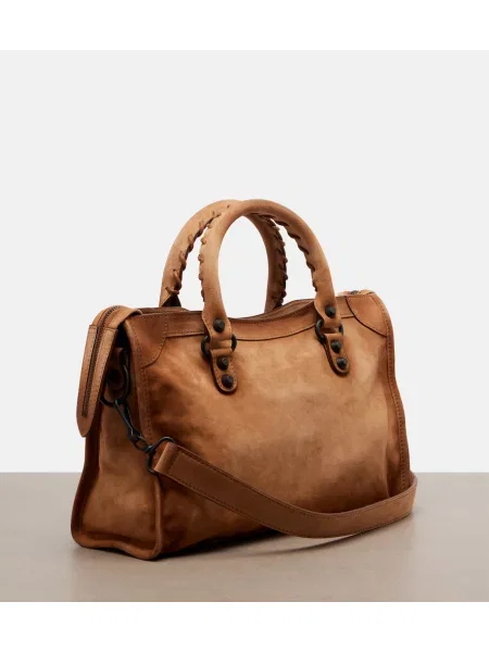 Shopper torbica Balenciaga iz semiša bež
