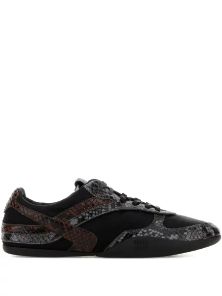 Sneakerși Miu Miu cu model piele de șarpe negru