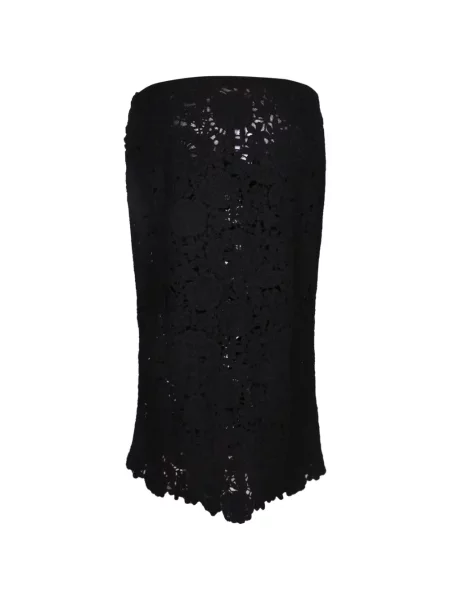 Fustă Ermanno Firenze cu model floral din dantelă negru