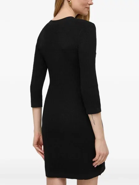 Rochie mini Morgan cu decolteu în V negru