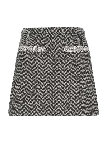 Mała mały spódnica mini Self-portrait czarna