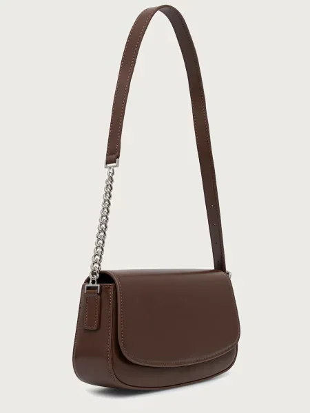 Answear.LAB torebka crossbody skórzana brązowa