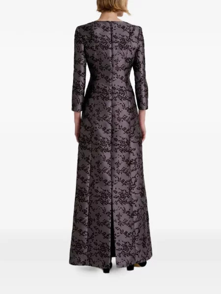 Lung rochie maxi Alberta Ferretti cu model floral cu imagine gri