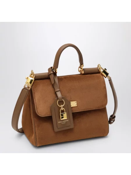Torebka Dolce And Gabbana skórzana brązowa