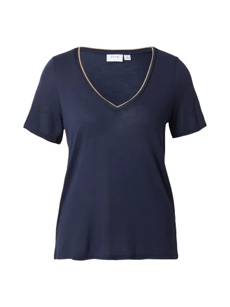 VILA Tricou VINOEL indigo / auriu