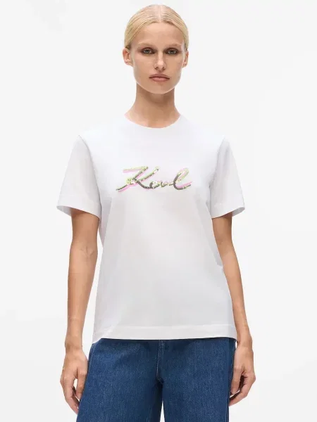 Тениска Karl Lagerfeld дамска бяло