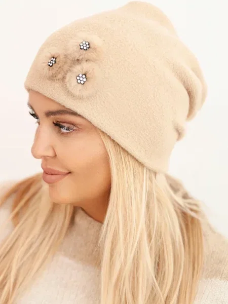 Căciulă Kesi cu model floral eleganta cu blană