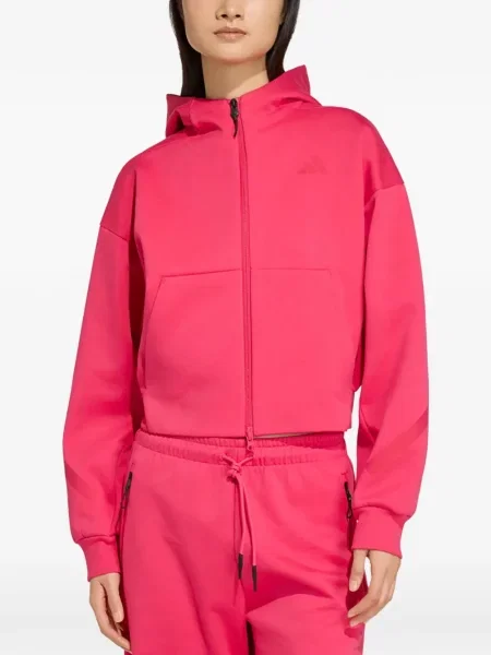 Sală de gimnastică pulover Adidas cu broderie cu model piele de șarpe maro