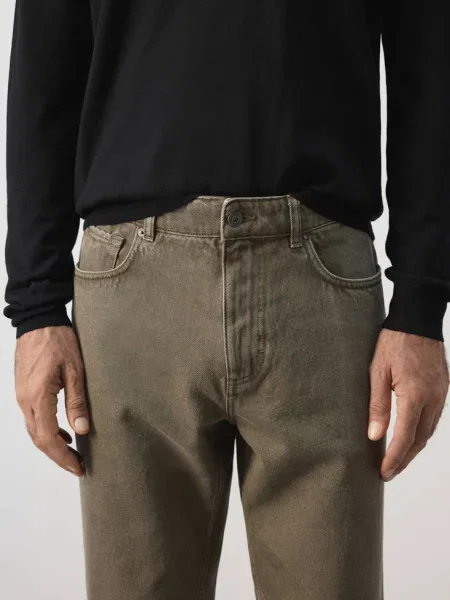 Dżinsy Bob regular fit khaki Mężczyzna 44 MANGO MAN