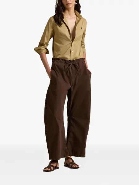 Vunena majica Polo Ralph Lauren s okruglim izrezom iznad koljena narančasta