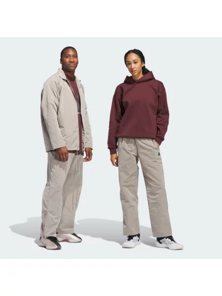 Spodnie adidas Basketball Woven uniseks beżowe