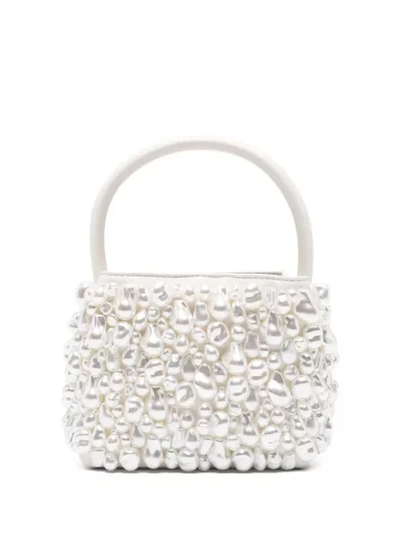 Geantă Cult Gaia cu perle alb