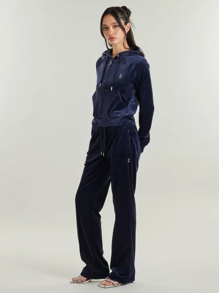 Juicy Couture Hlače Tina morsko / srebro plava