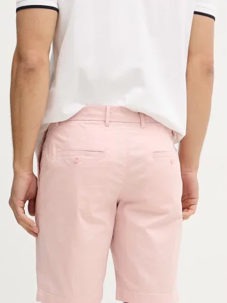 Bermudy o kroju regular fit z mieszanki bawełny Tommy Hilfiger różowe