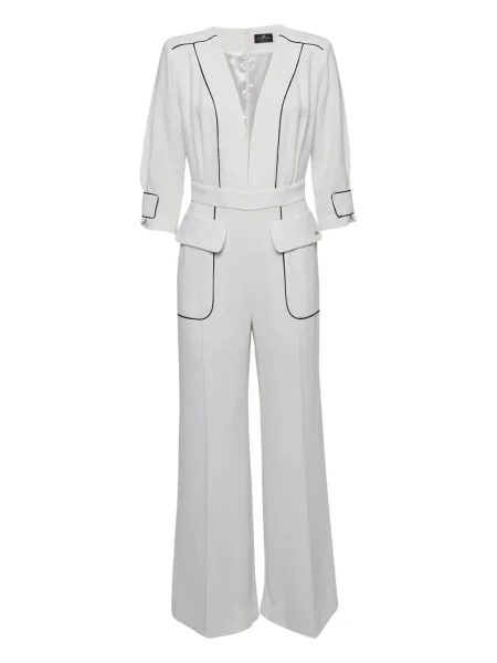 Salopetă Elisabetta Franchi alb