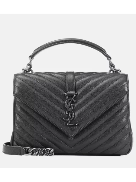 Usnjena torbica Saint Laurent črna