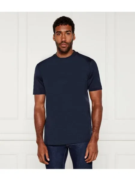 BOSS BLACK Tricou H-Thompson | mercerizat negru