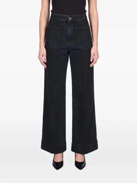 Blugi cu picior larg Victoria Beckham negru