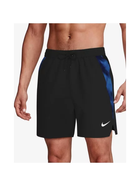 Kąpielówki Nike Swim Contend Graphic Volley czarno-niebieskie S czarne
