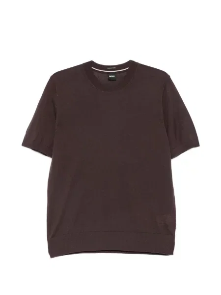 Tricou Boss de lână maro