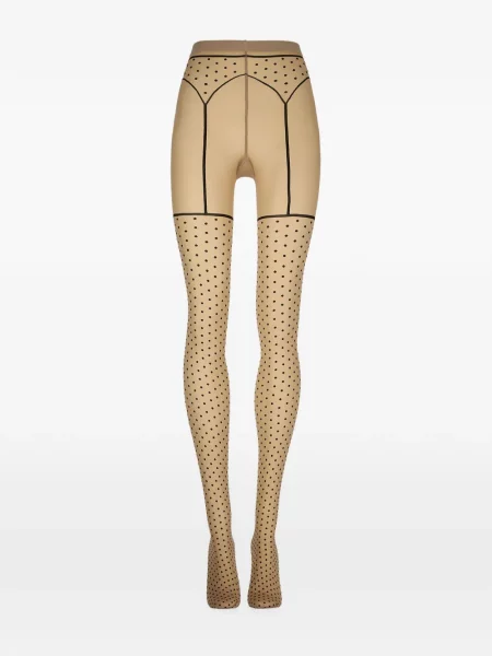 Cu centură dresuri Wolford cu buline alb