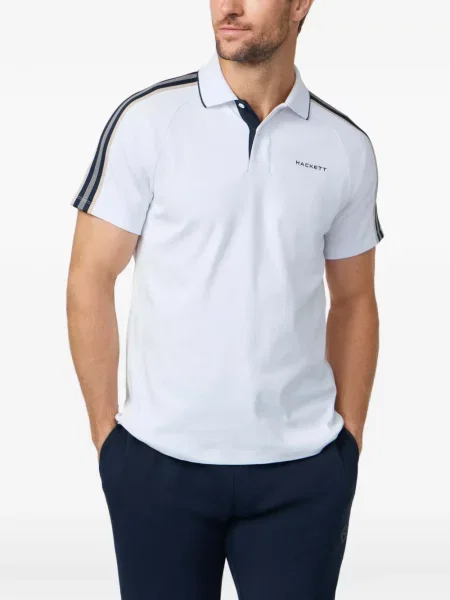 Scurt tricou polo Hackett London alb