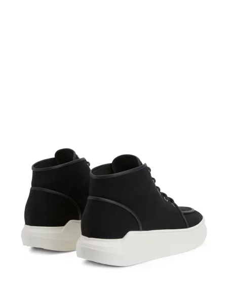 Sneakerși Giuseppe Zanotti cu șireturi din dantelă negru