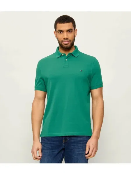 Polo Tommy Hilfiger stretch verde