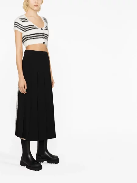 Μίντι φούστα Red Valentino από τούλι με μήκος μέχρι το γόνατο μαύρο