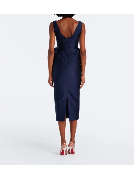 Tafta rochie de cocktail Roland Mouret albastru
