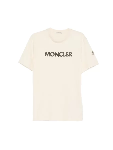 Koszulka Moncler z nadrukiem biała