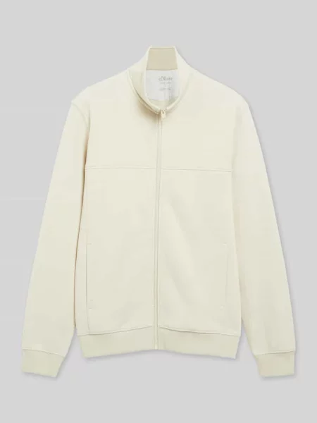 Bluza rozpinana o kroju regular fit z mieszanki bawełny S.oliver Red Label beżowa