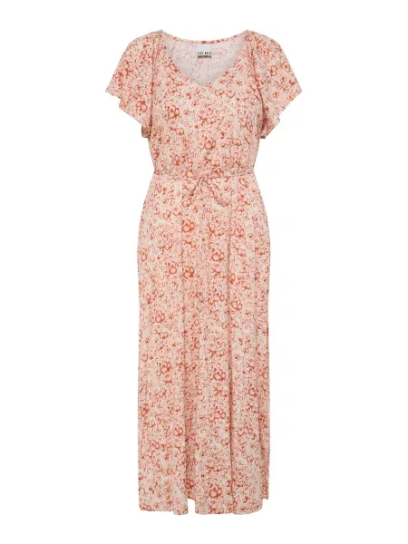 ICHI Rochie IHAYA ecru / caisă / homar portocaliu