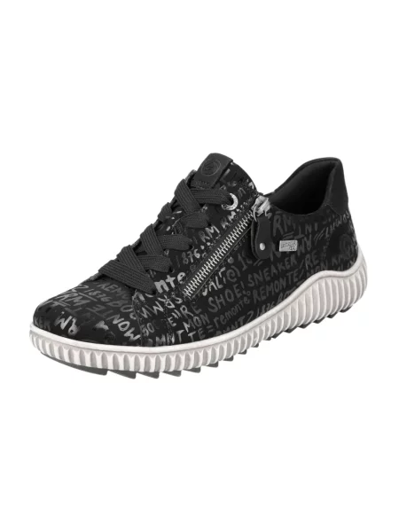 Sneakersy Remonte z napisami czarne