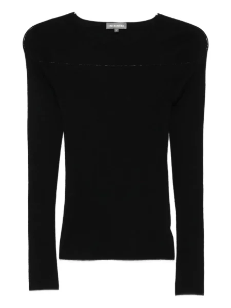 Pulover Eric Bompard cu decolteu rotund negru