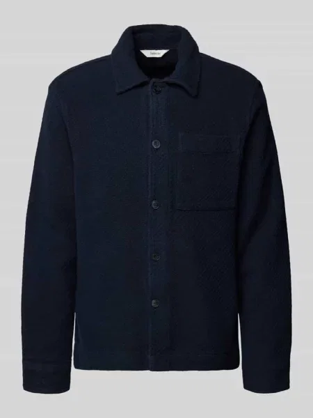 Kurtka koszulowa o kroju regular fit z czystej mieszanki bawełny ekologicznej model ‘REGFRED’ Selected Homme granatowa