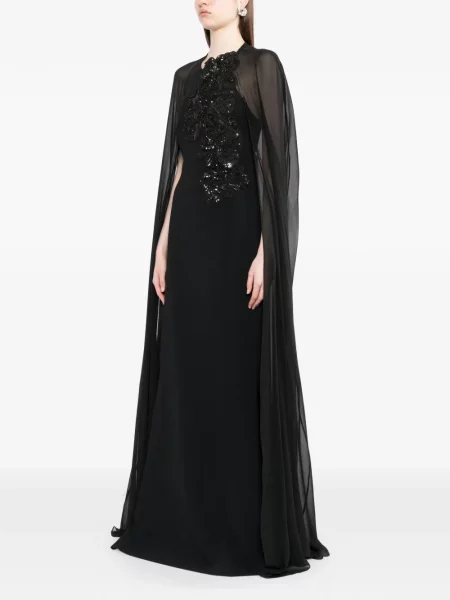 Μάξι φόρεμα μάξι φόρεμα Elie Saab με παγιέτες μαύρο
