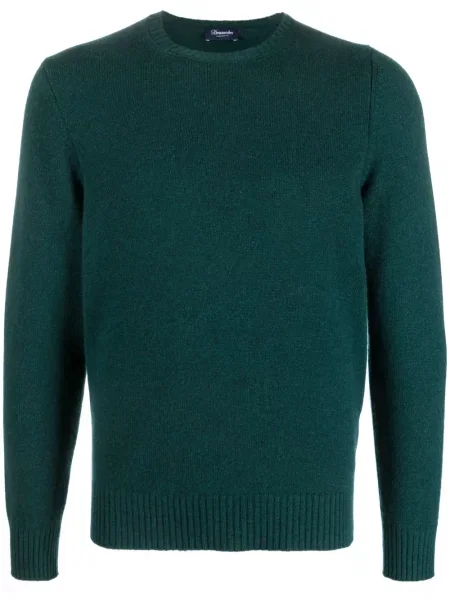 Pulover Drumohr cu decolteu rotund verde