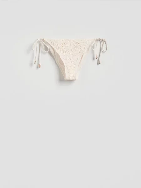 Reserved Dół od bikini kremowy