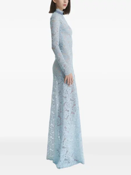 Lung rochie maxi 2310 Studio din dantelă albastru