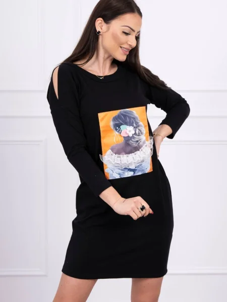 Rochie Kesi din dantelă de costum negru